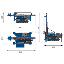 Rubber crawler hydraulic diesel anchoring drilling rig